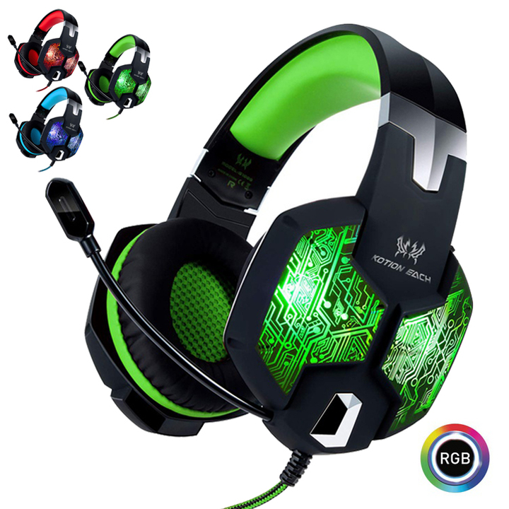 g1000 gaming headset with mic over ear headphones