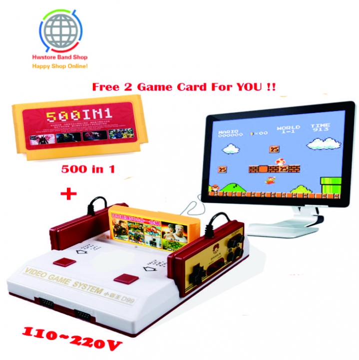 console 8bit game consoles player with 500 in 1 game card free