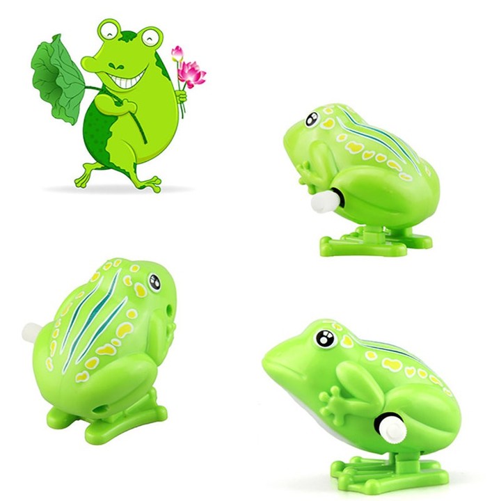 tops quality kids wind up clockwork toy mini cute jumping frog