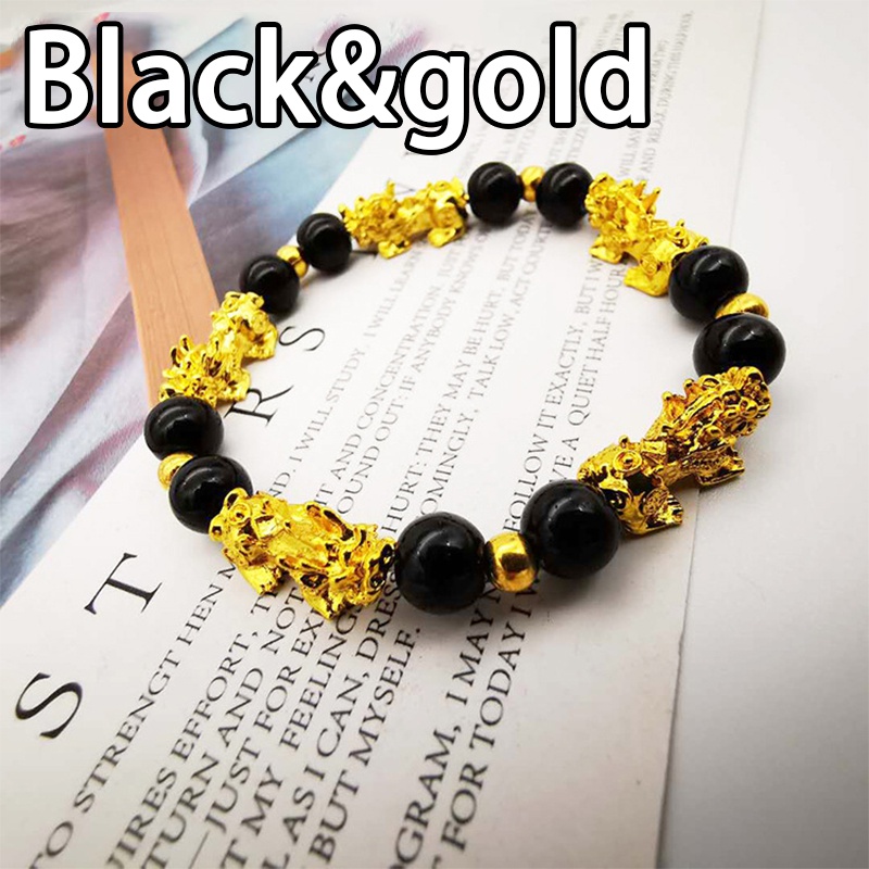 Best Price For Feng Shui Obsidian Stone Beads Bracelet Men Women Unisex