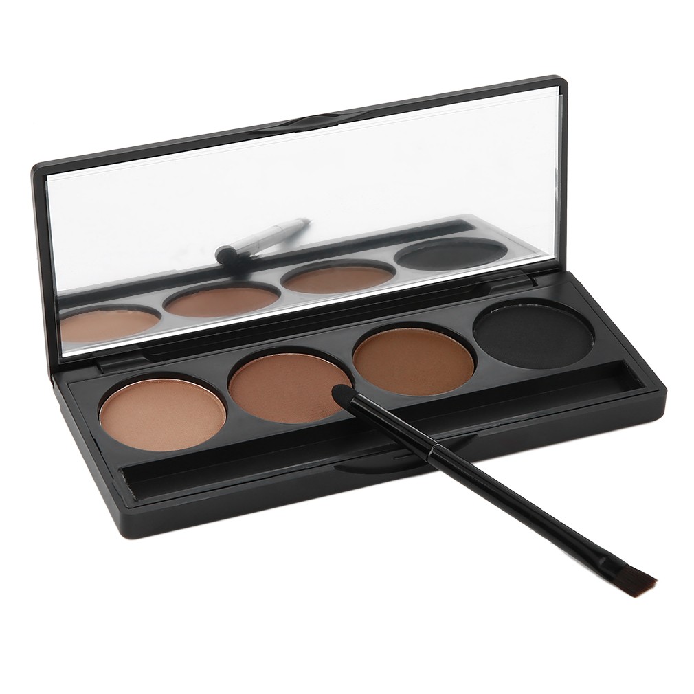new 4 colour eyebrow cake powder palette kit long lasting makeup