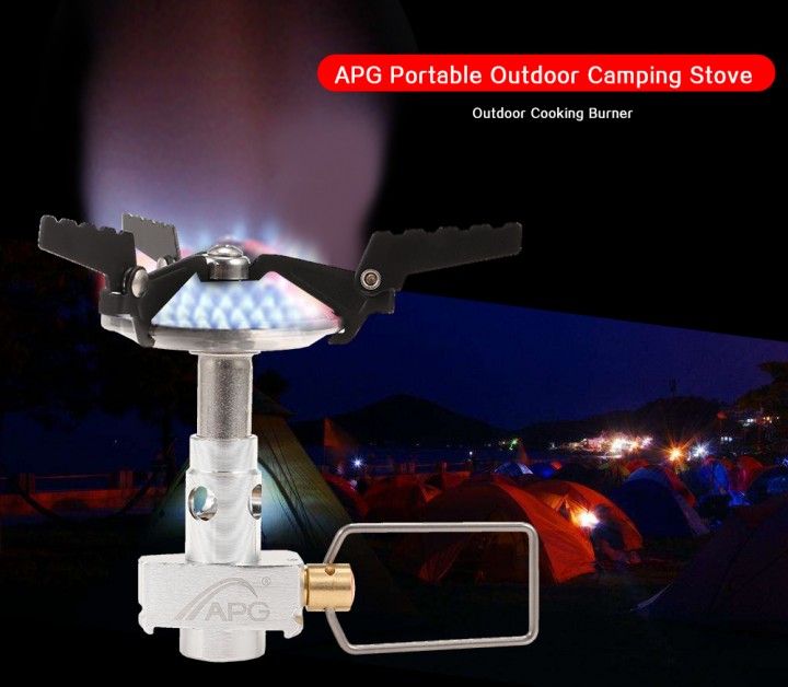 camping stove,campingtrip apg sto0047 outdoor anti-scald camping stove porta silver
