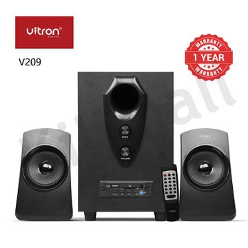 Vitron Ch Multimedia Woofer Speaker System Subwoofer Bt Usb Sd Fm