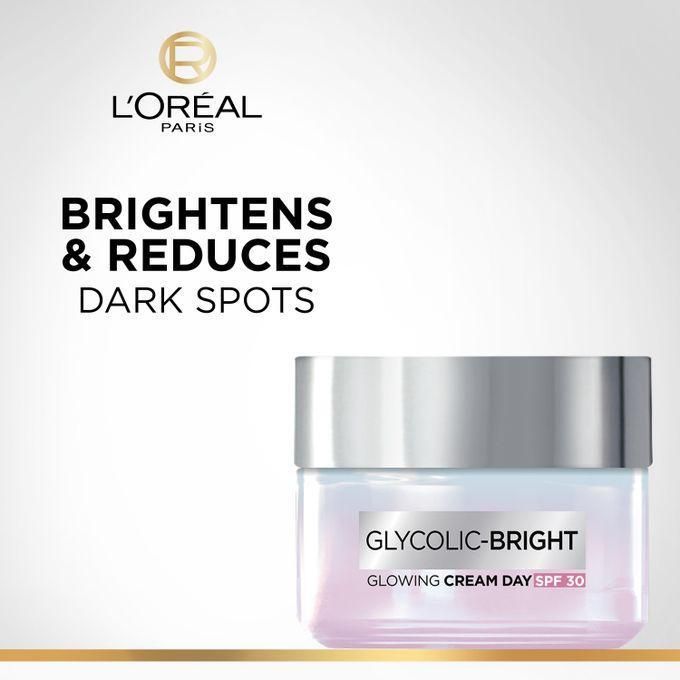 L'Oréal Paris Glycomplete Day Kit, Glycolic Bright Cleanser 100ml+ Day Cream 50ml +Serum 30ml