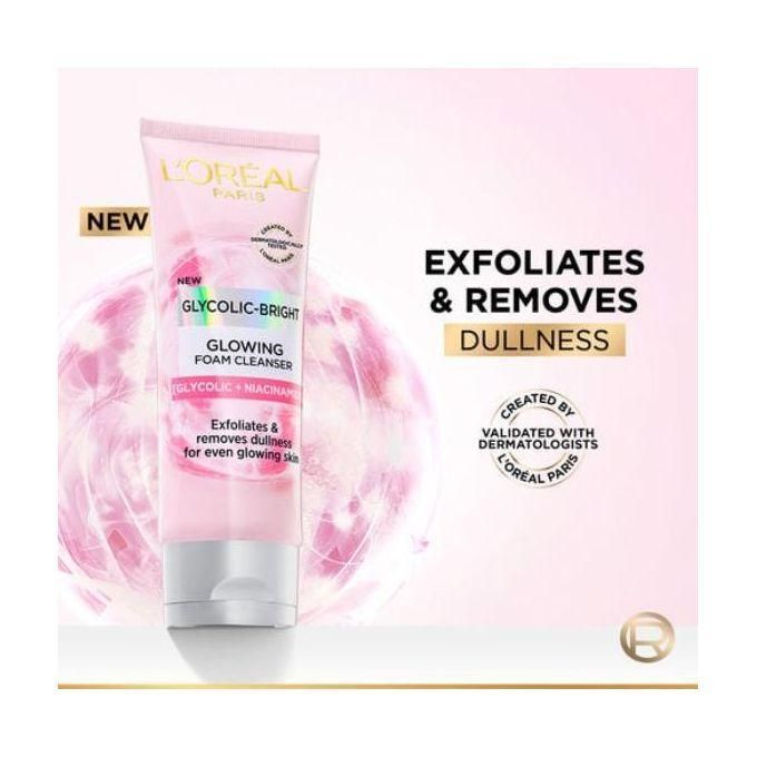 L'Oréal Paris Glycomplete Day Kit, Glycolic Bright Cleanser 100ml+ Day Cream 50ml +Serum 30ml