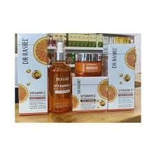 Dr. Rashel Vitamin C Skin Care Series, Contains Hyaluronic Acid, Anti Aging, and Collagen Essence face serum+face cream+toner