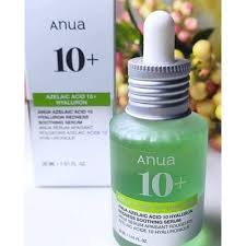 Azelaic acid NEW ADVANCED ANUA 10 HYALURON REDNESS SOOTHING SERUM WITH CICA SOOTHES & CALMS ACNE-PRONE SKIN (30ML)