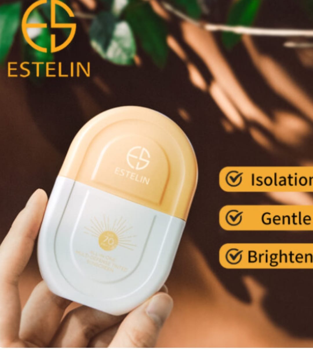 Estelin  high-protection Tinted Sunscreen SPF 70 (50g) - llightweight, no white cast