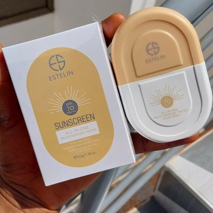 Estelin  high-protection Tinted Sunscreen SPF 70 (50g) - llightweight, no white cast