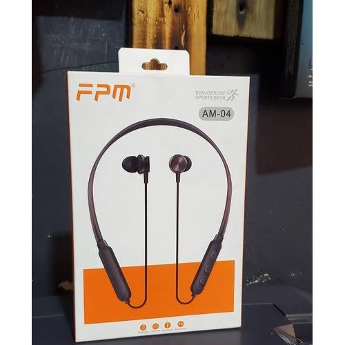 FPM AM-04 Wireless Sports Earphones Bluetooth 5.0 Neckband Headset Sweatproof Stereo Bass Earbuds Built-in Mic Long Battery Life Sports Headphones Android iPhone Compatible