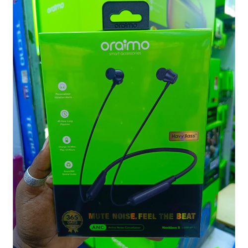 Oraimo Necklace 5 Wireless Neckband Earphones, ANC Noise Cancellation, 40H Playtime, Bluetooth 5.4, Fast Charging, Sound360 Spatial Audio, Magnetic Earbuds Kenya