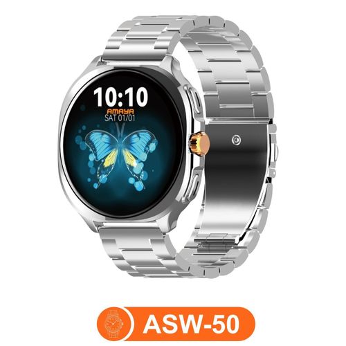Amaya Watch Lite ASW-50 Smart Watch AMOLED Display Bluetooth Calling Heart Rate Monitor Fitness Tracker Waterproof Long Battery Life Compatible With Android & iPhone