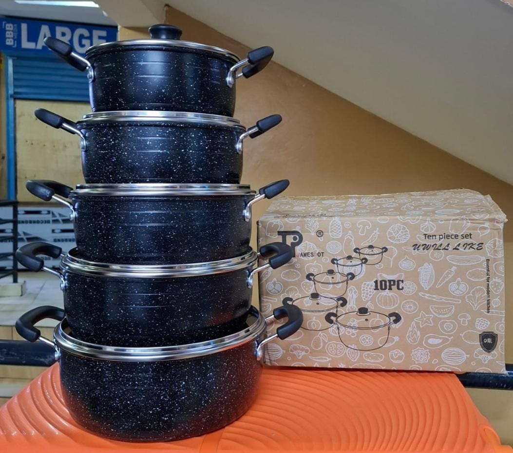 ON STOCK🍂JP New model 14 pieces non stick cookware set🍒combination of pans and pots of multiple sizes (for example small, medium and large saucepans, frying pan(s), casserole or stock pot) so you ha