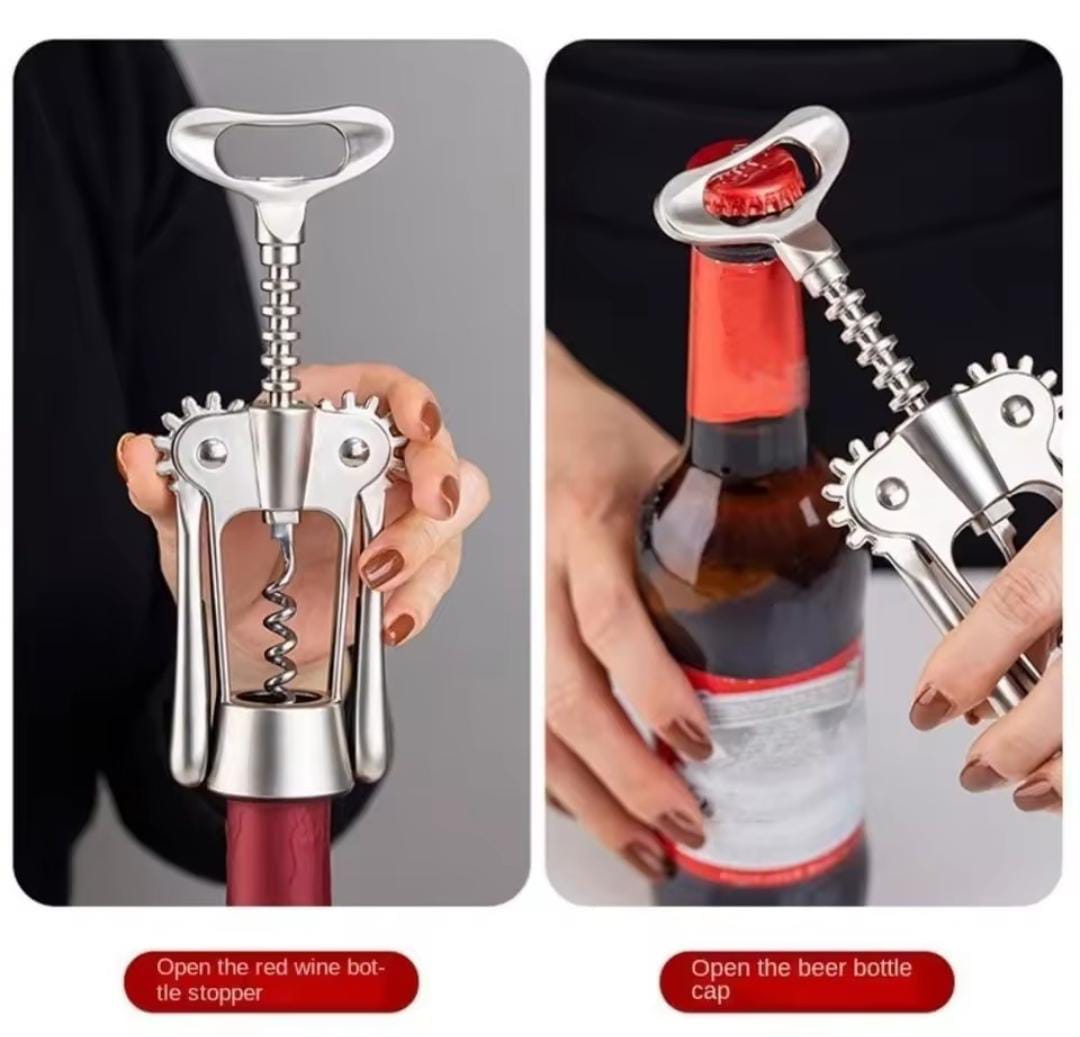 RESTOCKED🎉Heavy Duty Stainless Steel Wine Opener Corkscrew Bottle Opener Durable Lever Design for Easy Wine Opening Bar Kitchen Tool Ergonomic Handle Professional Use‼️Crafted from durable stainless