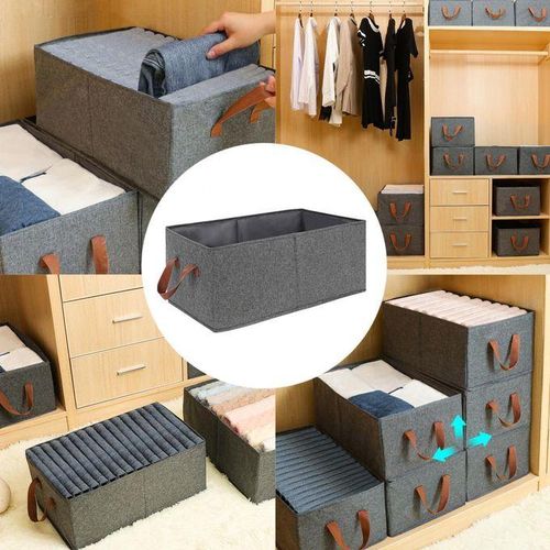 ON STOCK🍒Clothes Drawer Organizer for Socks,Scarves,Leggings,T-Shirts,Jeans🥀Extra large storage bag, which can be used to store blankets, clothes, pillows, quilts, etc. It can be stored under the be