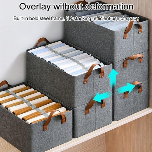 ON STOCK🍒Clothes Drawer Organizer for Socks,Scarves,Leggings,T-Shirts,Jeans🥀Extra large storage bag, which can be used to store blankets, clothes, pillows, quilts, etc. It can be stored under the be