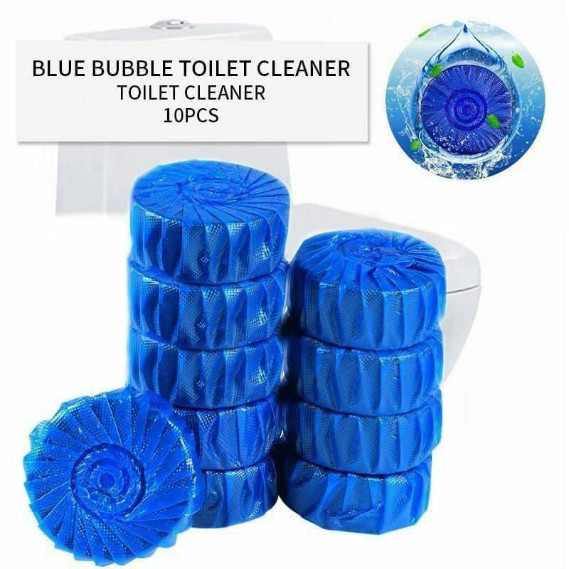 restocked🦋10piece blue bubble toilet cleaner, toilet deodorant ,fresh fragrance🎉Maintain a clean, fresh, and hygienic toilet with this pack of 10 Pcs Long-Lasting Blue Bubble Toilet Tank Cleaner Tab
