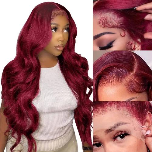 Semi human high heat fiber 24" Body Wave Lace Front Wig - 13x4 Frontal, Synthetic, Curly on Low Heat