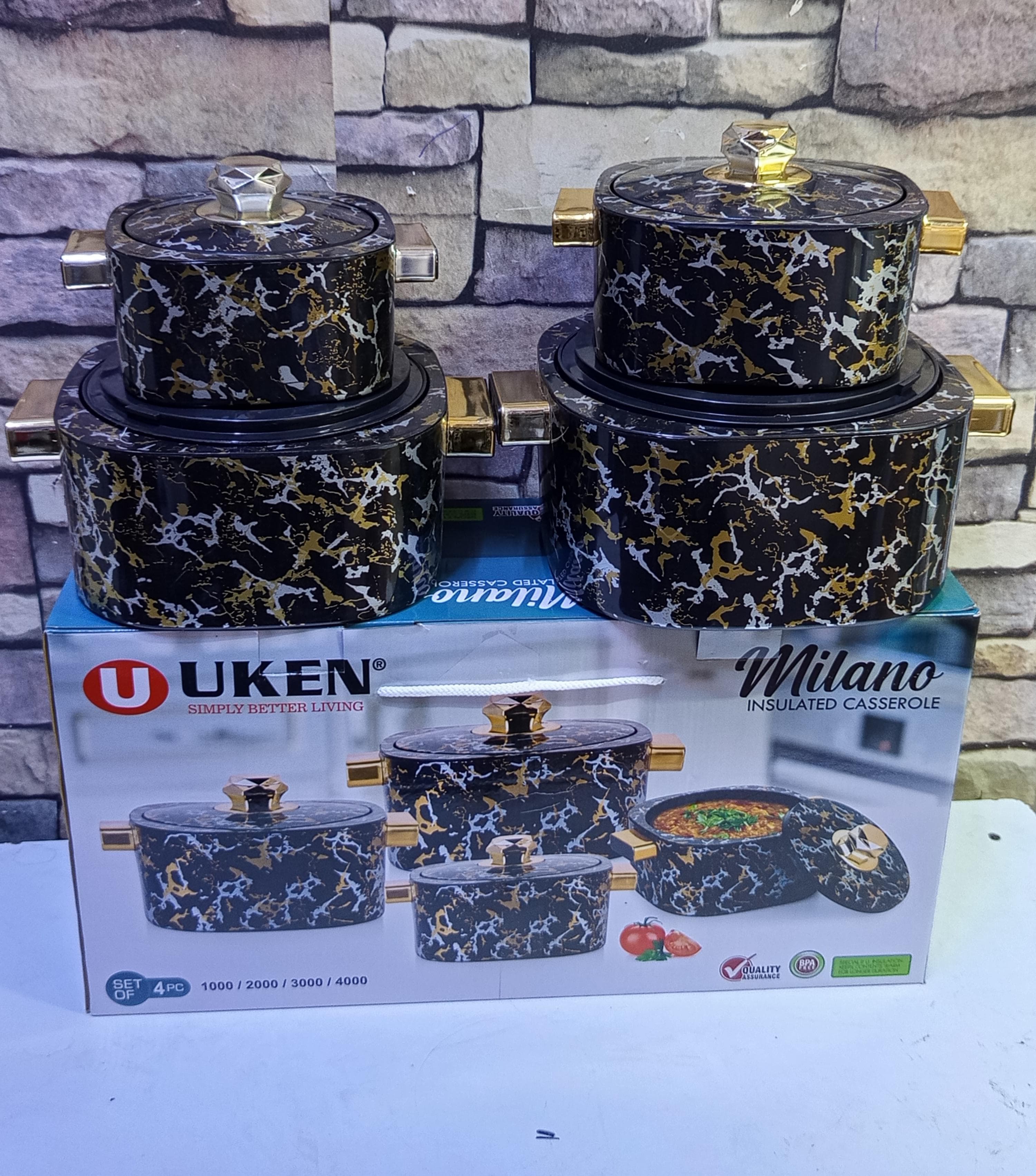 ✔️✔️3pcs Splatter Plastic Designer Insulated Hotpots Serving Dish Casserole Set Hot Pot Serveware Set Serve or Keep Food Hot or Cold Size✅ CAPACITIES
•1000ml
•2000ml
•3000ml
•4000ml🩸