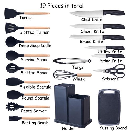 ✔️✔️Silicon Silicon 19-Piece Silicone Spoon Set - Heat Resistant, Non-Stick, BPA-Free, Dishwasher Safe🔥Crafted from high-quality, food-grade silicone, these spoons are heat resistant, non-stick, and