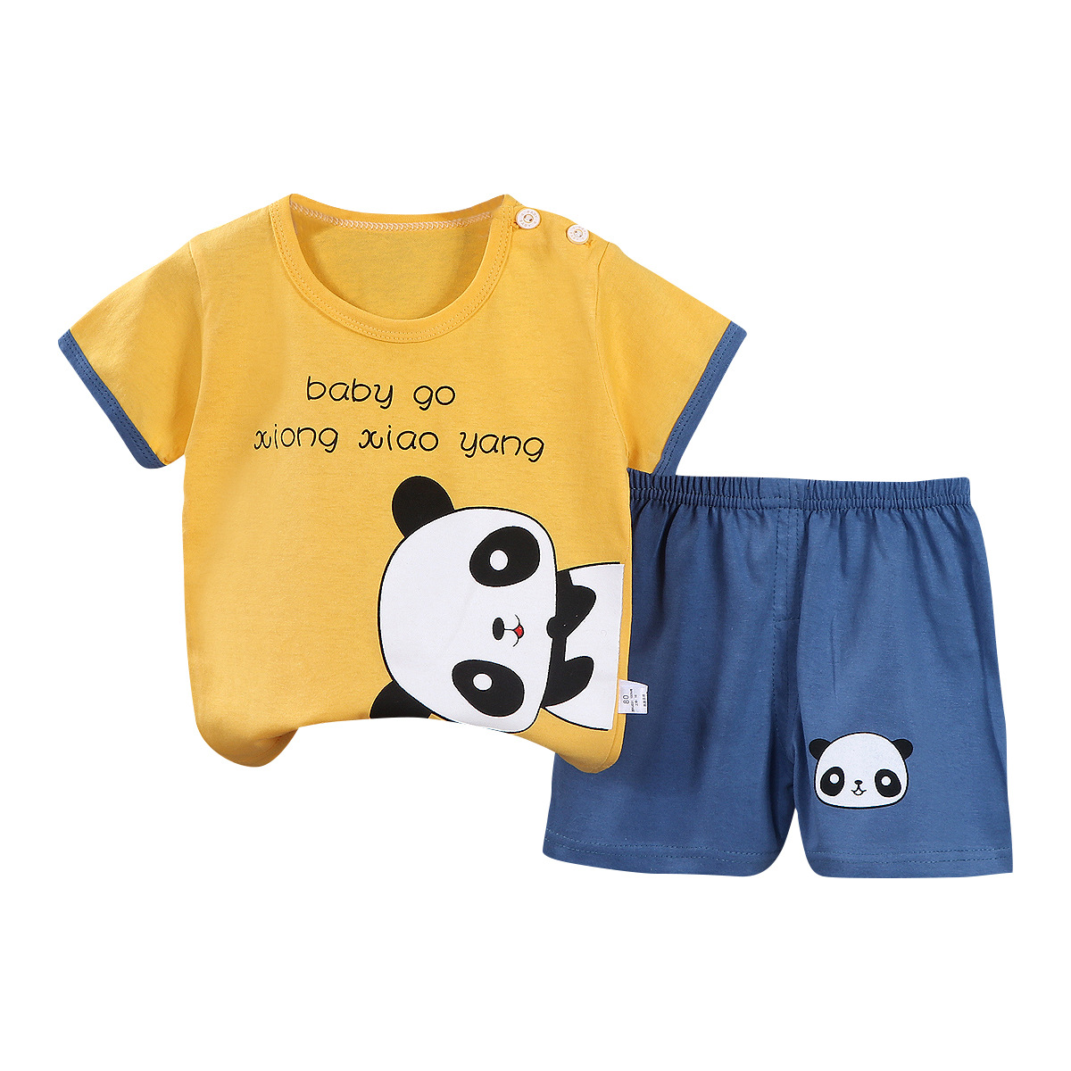 Children's short sleeved set, pure cotton boys' T-shirt, baby summer children's clothing, girls' shorts baby clothes, soft and comfortable, wholesale price