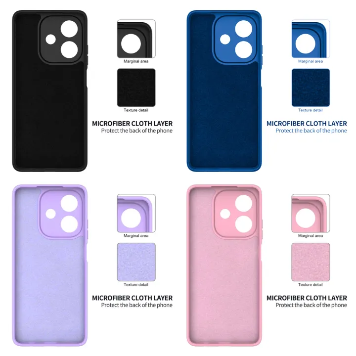 [SUPER DEALS!!!] OPPO A3x 4G/5G / Oppo A3 5G Original Liquid Silicone Phone Case/Cover available in Black, Blue, Light Purple (Lilac) & Pink