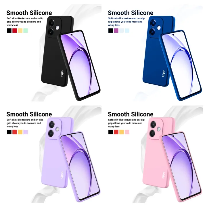 [SUPER DEALS!!!] OPPO A3x 4G/5G / Oppo A3 5G Original Liquid Silicone Phone Case/Cover available in Black, Blue, Light Purple (Lilac) & Pink