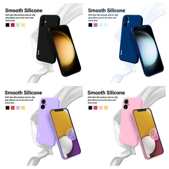 [SUPER DEALS!!!] Tecno Camon 19 / Camon 19 Pro Original liquid Silicone phone Case/Cover available in Black, Blue, Light Purple (Lilac) & Pink