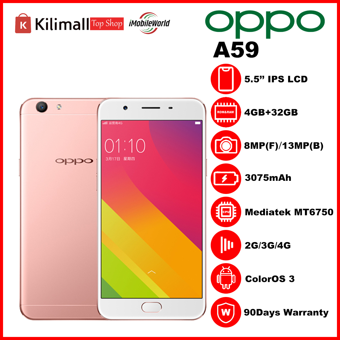 Refurbished OPPO A59/F1S 4GB RAM 32GB ROM 5.5inch " 3080 mAh Dual SIM 12MP+8MP Android Smartphones/ Mobile Phones