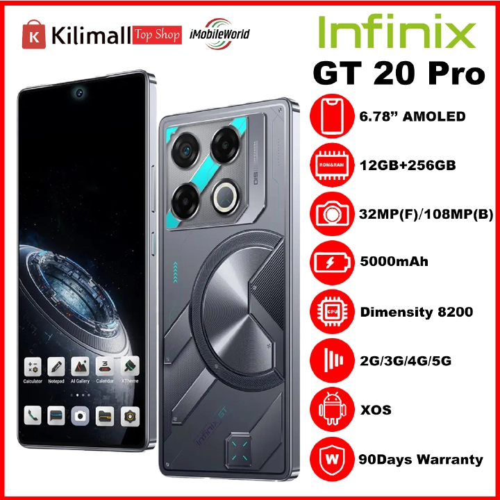 【Free Earbuds】Refurbished Phone Infinix GT 20 Pro 5G (X6871) 12GB RAM + 256GB ROM Mecha Blue 6.78 inch Display Dual SIM 32M Front Camera 108M Back Camera 5000mAh Battery 3 Months Warranty_12026571