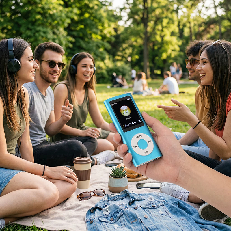 Classic 4th Gen MP3 MP4 Player 1.8 Inch HD Display Portable Music Video Player E-Book Student Walkman Includes a 16GB Memory Card — Large Capacity