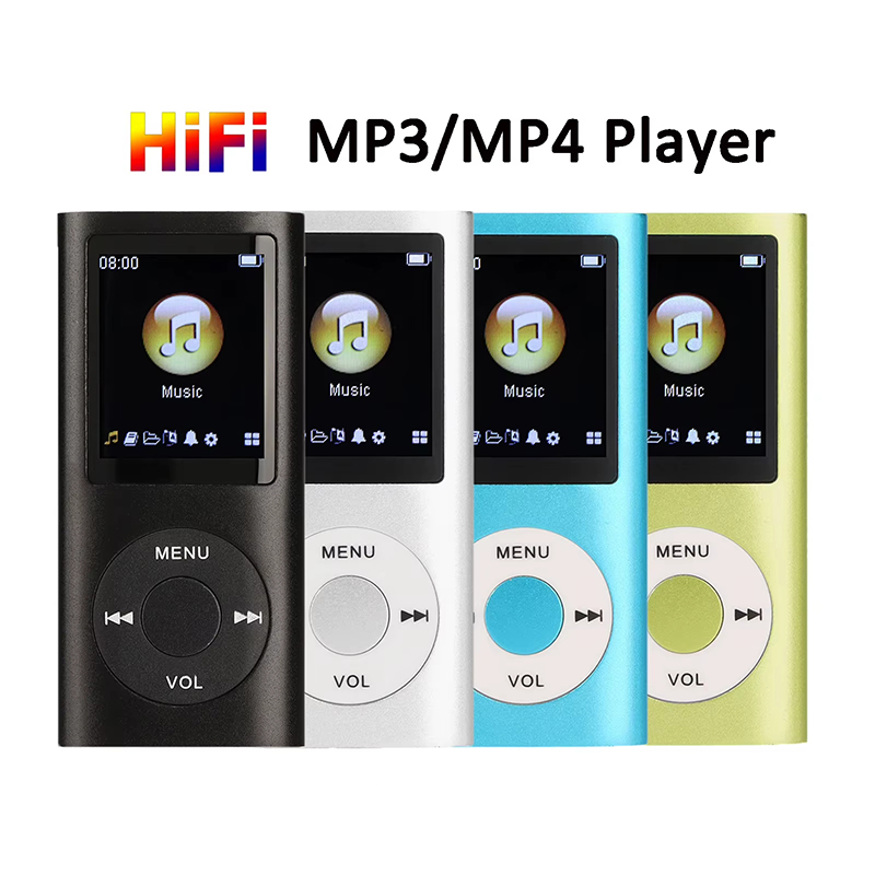 Classic 4th Gen MP3 MP4 Player 1.8 Inch HD Display Portable Music Video Player E-Book Student Walkman Includes a 16GB Memory Card — Large Capacity
