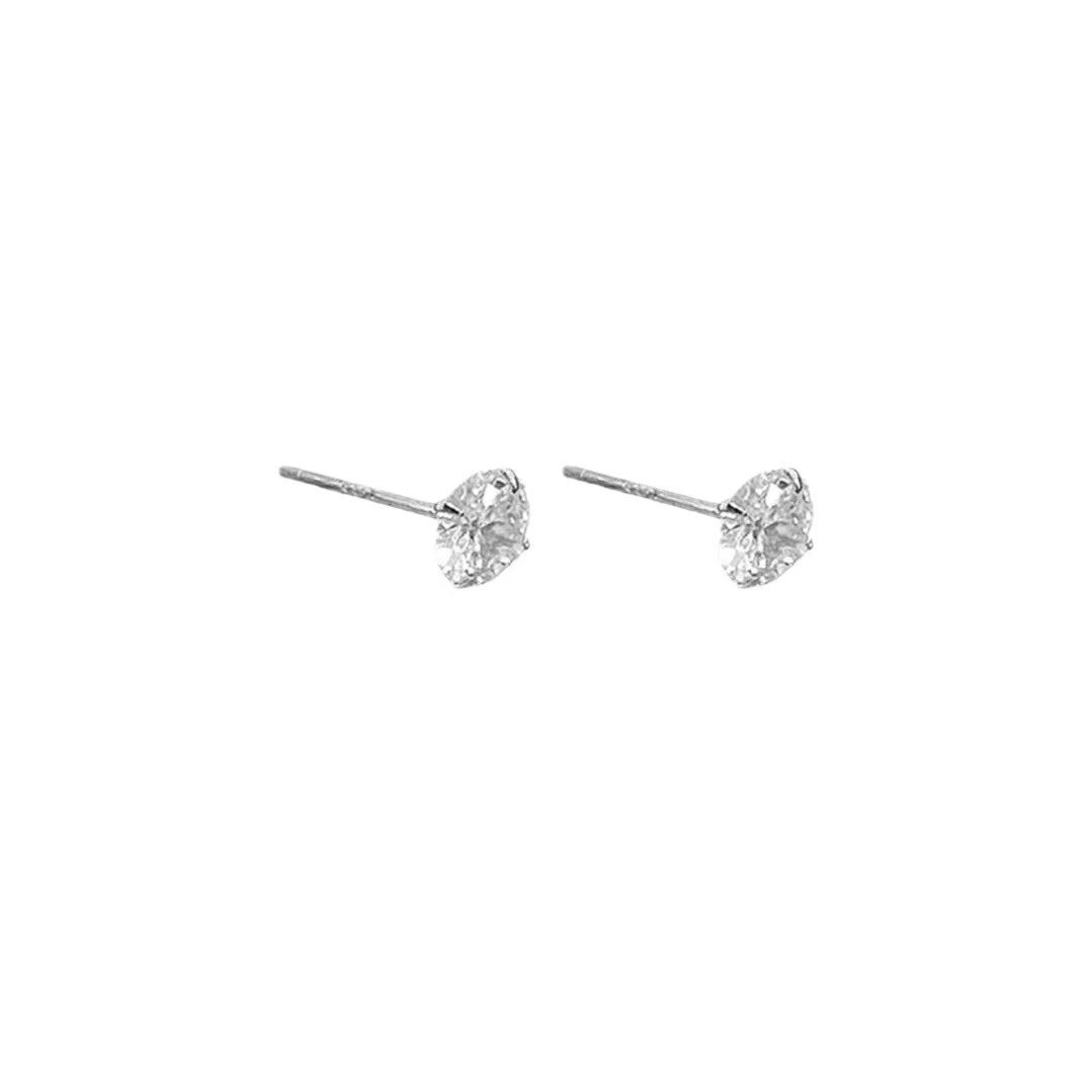 925 Silver Needle Mini Zircon Earrings Water Drop Series Korean Style Simple Full Diamond Elegant Fashion Versatile Super Shiny Earrings