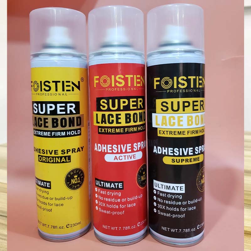 3 Pack Foisten Lace Melting Spray 3 Pack Original Active Supreme Strong Hold Wig Adhesive Bundle Fast Drying Waterproof Sweat Resistant Long Lasting Natural Melt Spray Professional Use 3x230ml