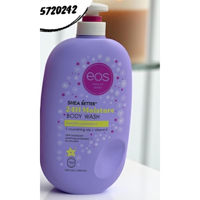 Eos Shea Better Body Wash 1000ml Moisturizing Shower Gel With Shea Butter 7 Oils Gentle Cleanser For Sensitive Skin Hydrating Cream Body Wash Vanilla Cashmere Coconut Waters Soft Smooth Glowing Skin