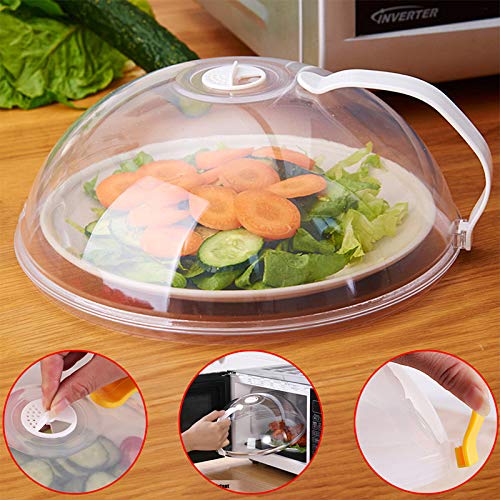 Microwave Food Cover With Steam Vents – BPA-Free Splatter Guard For Microwave Cooking Heat-Resistant And Dishwasher-Safe Fits Most Plate Sizes.keeping food moist and microwaves clean.