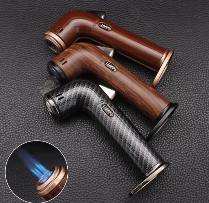 Outdoor Black Honest Lighter, Refillable 4 Flame jet torch lighter.