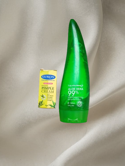 ALOE VERA SOOTHING GEL ,120ML WITH A FREE PIMPLE CREAM