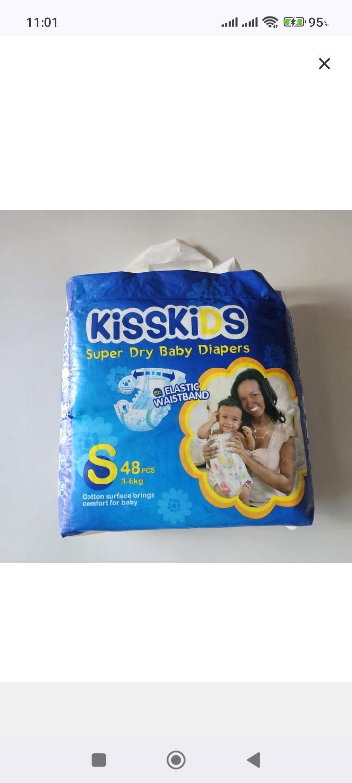 KISSKIDS SOFT AND BREATHABLE BABY DIAPERS, ALL SIZES AVAILABLE