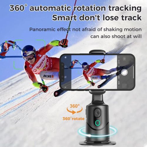 Smart gimbal 360 auto face tracking gimbal stabilizer All in one rotation for smartphone AI video vlog tripod phone holder Q12