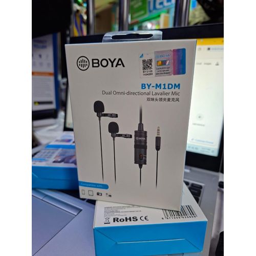 BOYA BY-M1DM Dual Lavalier Mic for Long-Form Podcast and Social Content