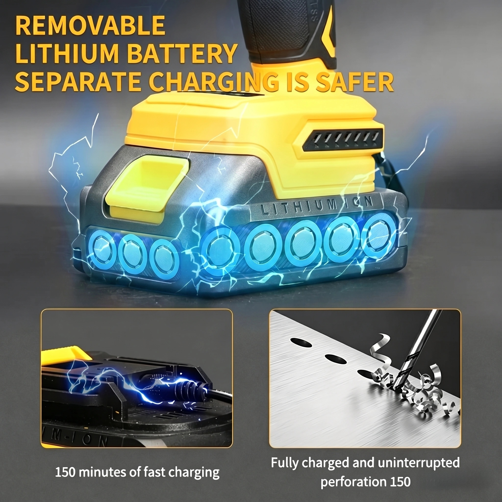 Drilling machine with two 21V batteries,With toolbox, Electric Drill 23 Piece Set,drillling tool drill machine drill bit set drill drilling bit drill kit