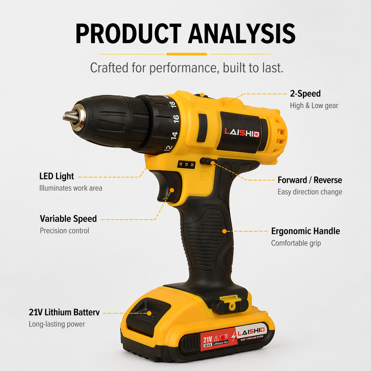 Drilling machine with two 21V batteries,With toolbox, Electric Drill 23 Piece Set,drillling tool drill machine drill bit set drill drilling bit drill kit