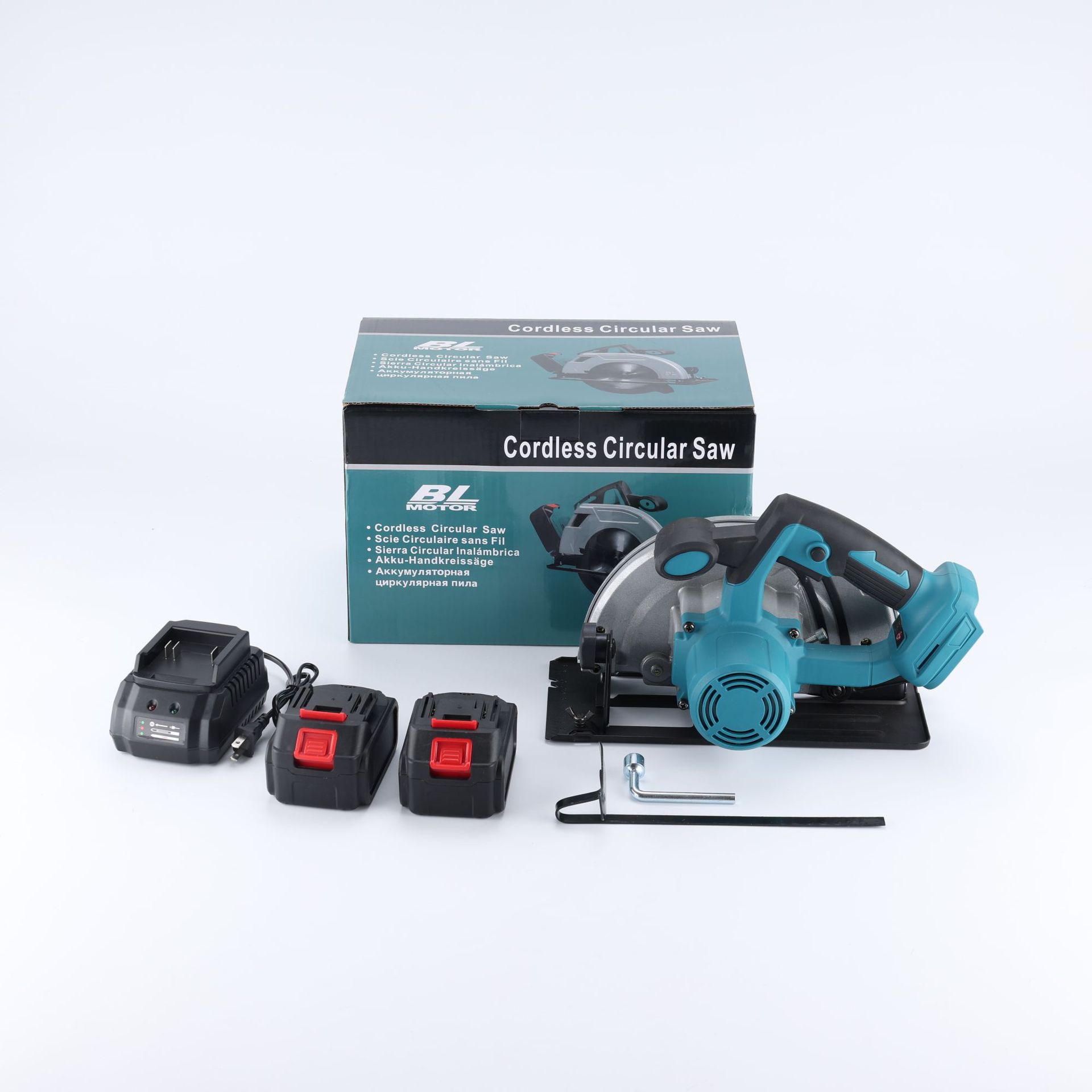 7-inch Electric Saw Charging Single Hand Saw  Two batteries and one charger Universal 21V Battery,Handheld Lithium Battery Circular Saw Woodworking Hand Saw