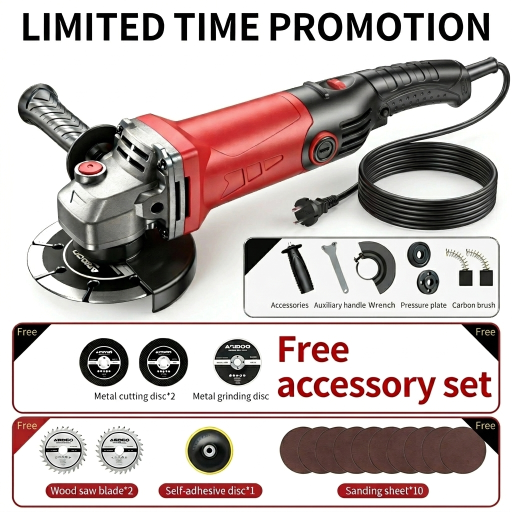 New Arrivals ​100 model 4-inch Household 4 Piece Set Angle Grinder Cutting Machine Engraving Machine Polishing Machine Sanding Machine