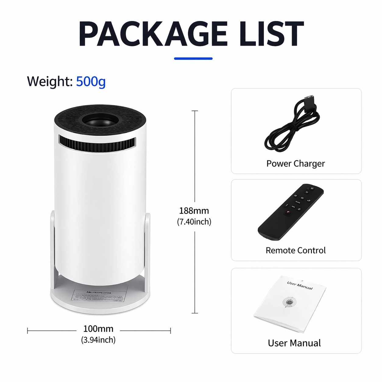 【Today's Deal】2025 new HY300 Pro Projector ,Free HDMI High Speed Cable as Gift, 4K 1080P Support with Android TV 11.0, Movie Projector ,Auto Keystone Compatible for Laptop, PC, Smartphone