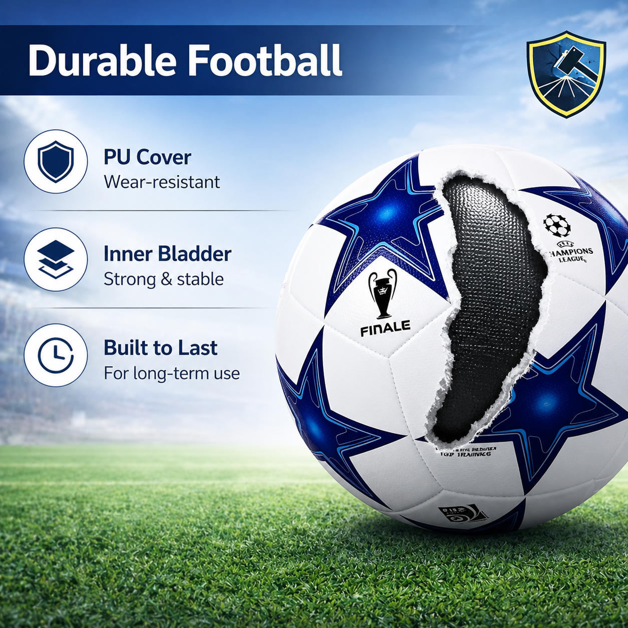 Professional FIFA UEFA Champions League Match Mens Size 5 Five Training football ball Futsal soccer ball Sports
