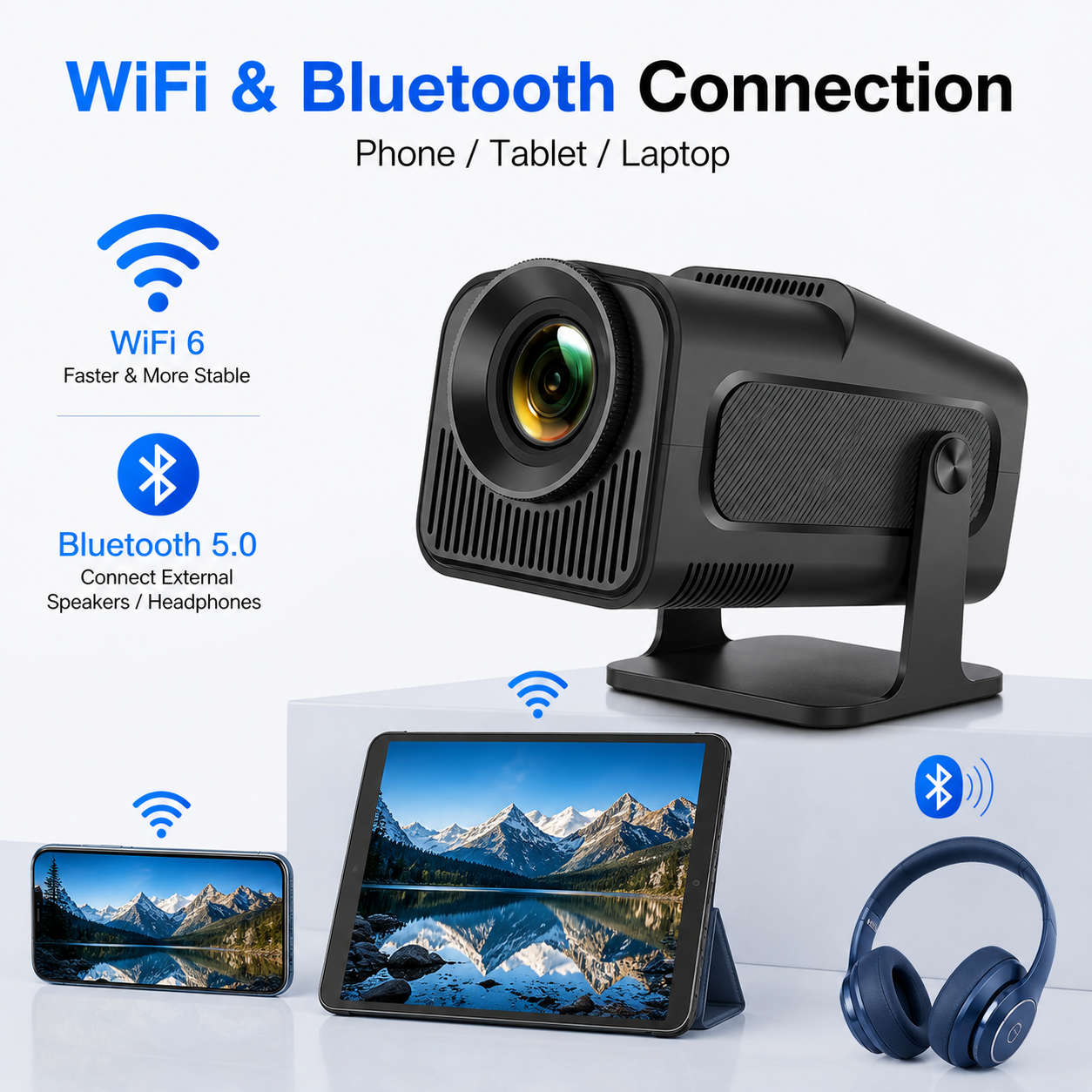 HY320 mini Projector ,Android projector,support WiFi Bluetoot, projector screen,smart projector,projector and screen,android projector