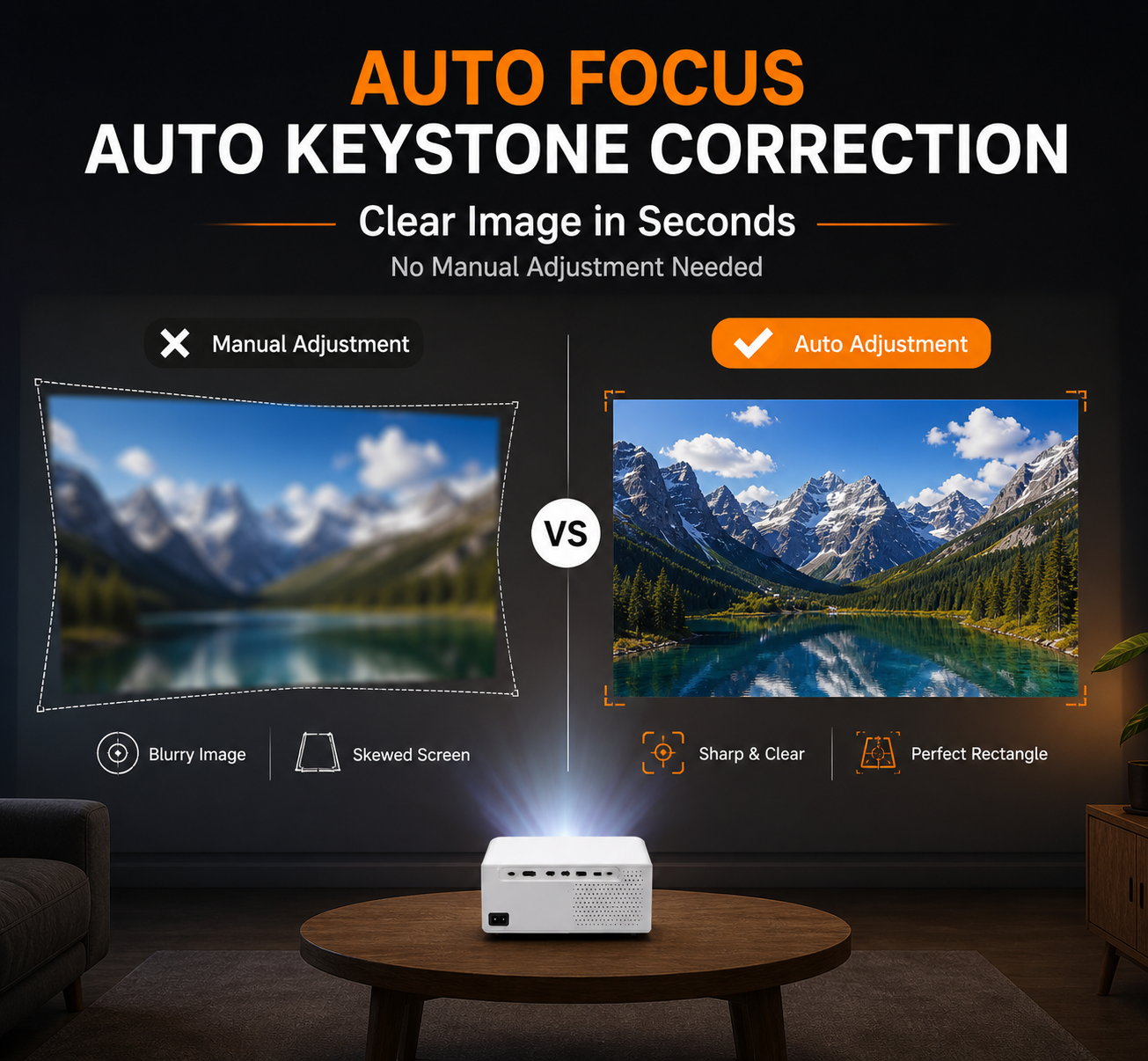 V318 The best-selling model in 2025 ,400 ANSI ,1080P 4K Portable,Autofocus,Android 11, WiFi 6 BT V5.0 Projector Home Theater Smart Projector Auto Keystone Movie Projector for OS Android TV stick
