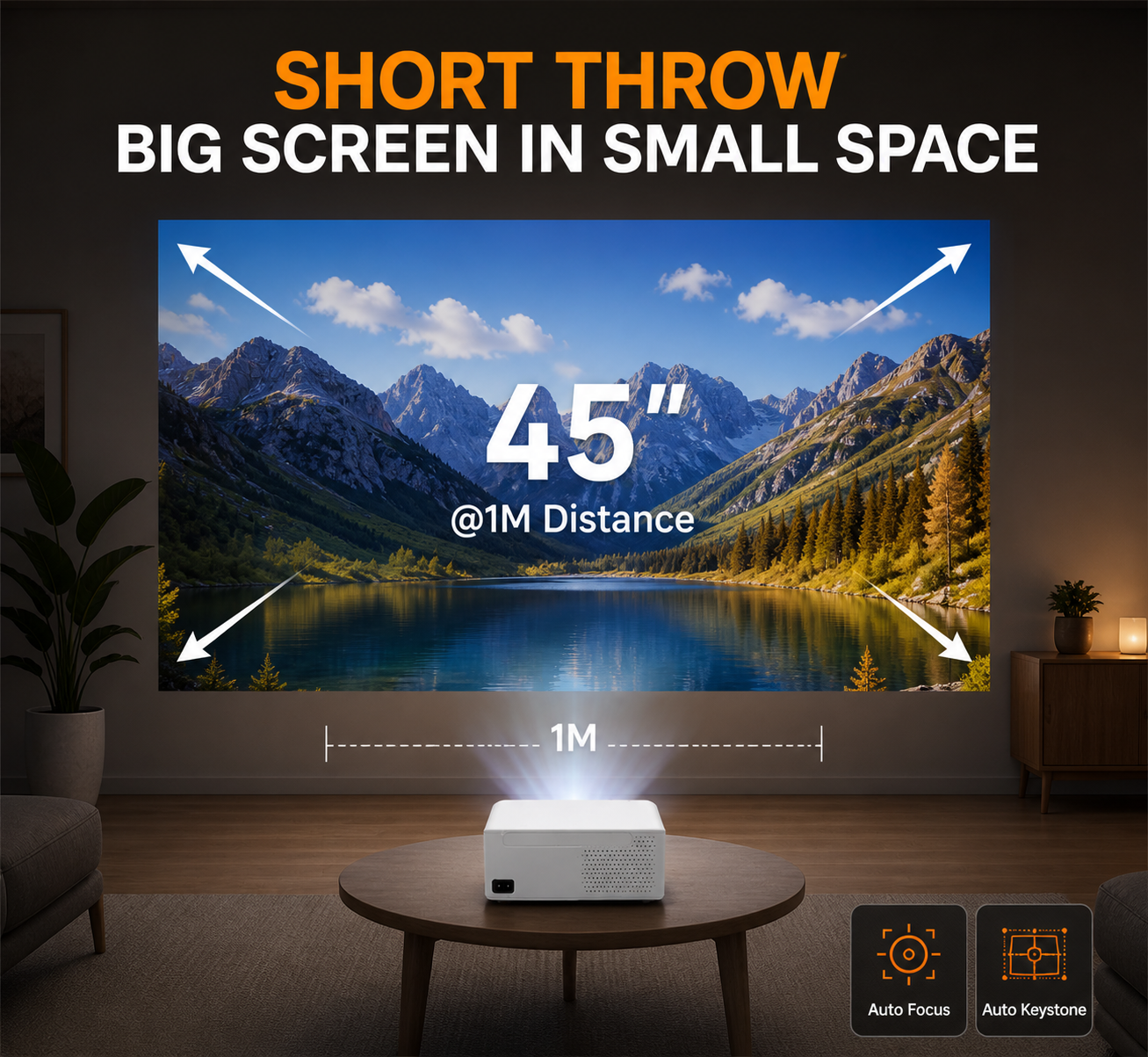 V318 The best-selling model in 2025 ,400 ANSI ,1080P 4K Portable,Autofocus,Android 11, WiFi 6 BT V5.0 Projector Home Theater Smart Projector Auto Keystone Movie Projector for OS Android TV stick